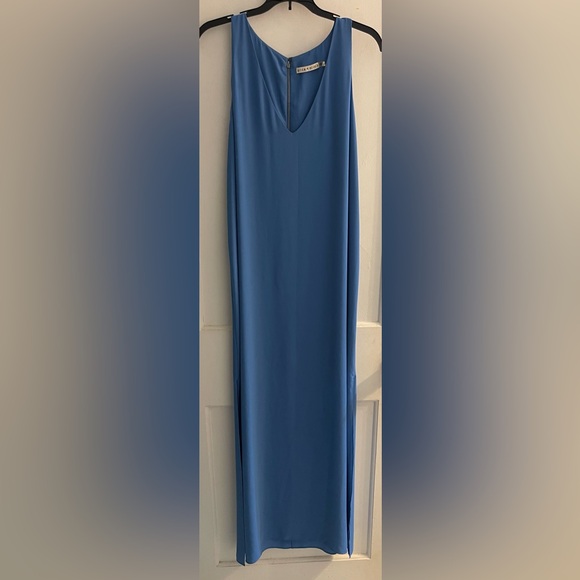 Alice + Olivia Dresses & Skirts - Alice + Olivia Womens Sleeveless V-Neck Maxi Side Slit Dress Sz Medium